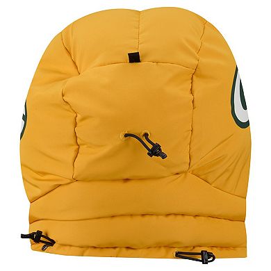 Men's New Era Gold Green Bay Packers Puffer Balaclava