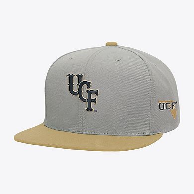 Men's Mitchell & Ness Gray/Gold UCF Knights Plaid OG Snapback Hat