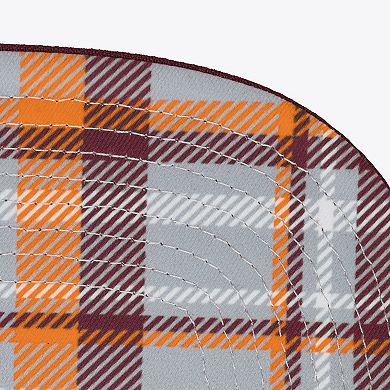 Men's Mitchell & Ness Gray/Maroon Virginia Tech Hokies Plaid OG Snapback Hat