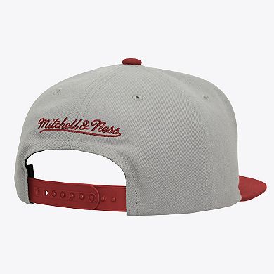 Men's Mitchell & Ness Gray/Crimson Alabama Crimson Tide Plaid OG Snapback Hat