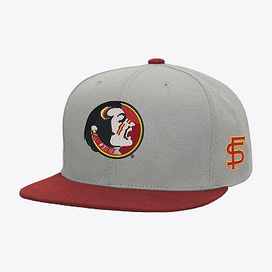 Men's Mitchell & Ness Gray/Garnet Florida State Seminoles Plaid OG Snapback Hat