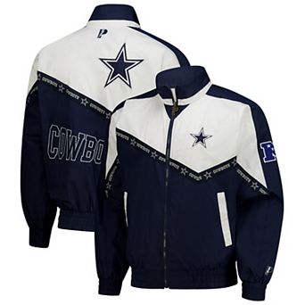 Men's Pro Player Navy/White Dallas Cowboys Tape II Lightweight Full-Zip Jacket