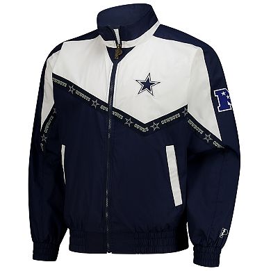Men's Pro Player Navy/White Dallas Cowboys Tape II Lightweight Full-Zip Jacket