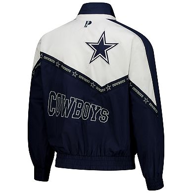 Men's Pro Player Navy/White Dallas Cowboys Tape II Lightweight Full-Zip Jacket