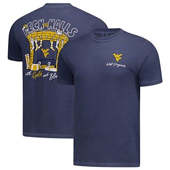 Men's Navy West Virginia Mountaineers Deck the Halls Comfort Colors T-Shirt