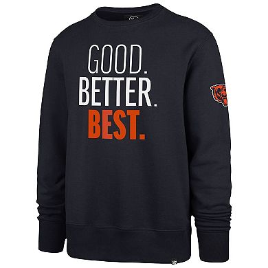 Men's '47 Navy Chicago Bears Good. Better. Best. Headline Sweatshirt