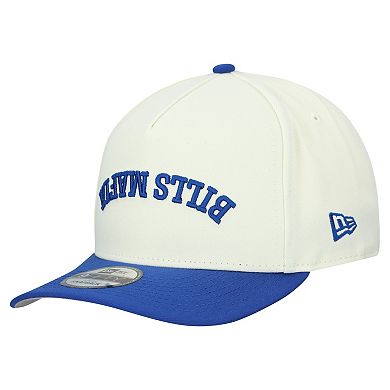 Men's New Era Cream Buffalo Bills Upside Down 9FIFTY A-Frame Snapback Hat