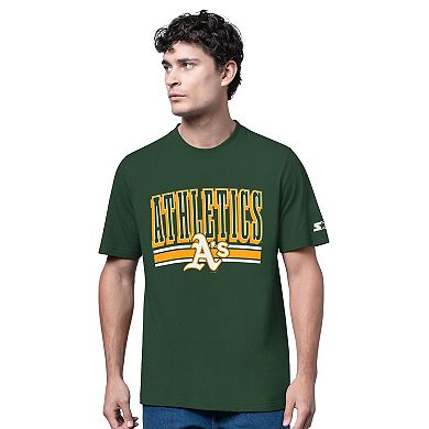 Men's Starter Heather Gray/Green Athletics Two-Pack Long Sleeve & Short Sleeve T-Shirt Set