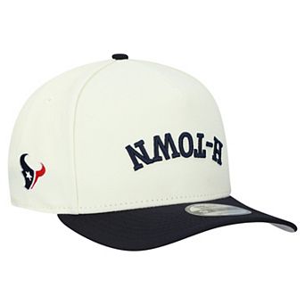 Men's New Era Cream Houston Texans Upside Down 9FIFTY A-Frame Snapback Hat
