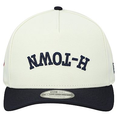Men's New Era Cream Houston Texans Upside Down 9FIFTY A-Frame Snapback Hat