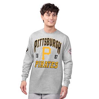 Men's Starter Heather Gray/Black Pittsburgh Pirates Two-Pack Long Sleeve & Short Sleeve T-Shirt Set