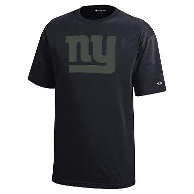 Youth Champion Black New York Giants Tonal T-Shirt