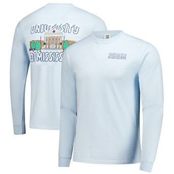 Men's Image One Light Blue Ole Miss Rebels Frosted Dreams Comfort Colors Long Sleeve T-Shirt