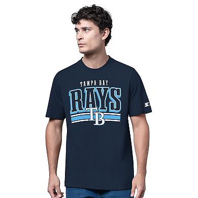 Men's Starter Heather Gray/Navy Tampa Bay Rays Two-Pack Long Sleeve & Short Sleeve T-Shirt Set