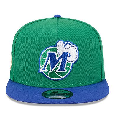 Men's New Era Green/Blue Dallas Mavericks 2025/26 Classic Edition Jersey Hook A-Frame 9FIFTY Snapback Hat