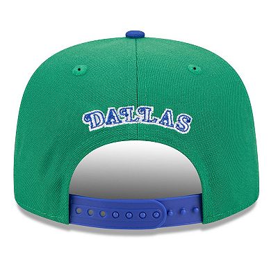 Men's New Era Green/Blue Dallas Mavericks 2025/26 Classic Edition Jersey Hook A-Frame 9FIFTY Snapback Hat