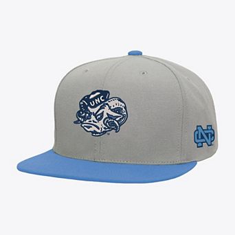 Men's Mitchell & Ness Gray/Carolina Blue North Carolina Tar Heels Plaid OG Snapback Hat