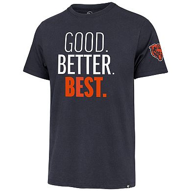 Men's '47 Navy Chicago Bears Good. Better. Best. Franklin T-Shirt