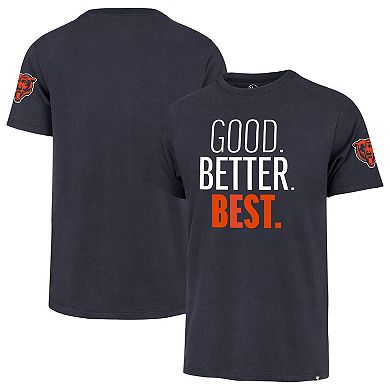 Men's '47 Navy Chicago Bears Good. Better. Best. Franklin T-Shirt