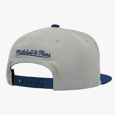 Men's Mitchell & Ness Gray/Navy Penn State Nittany Lions Plaid OG Snapback Hat