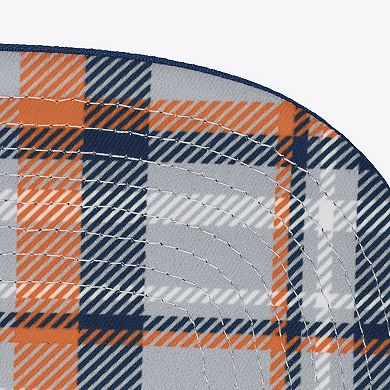 Men's Mitchell & Ness Gray/Navy Illinois Fighting Illini Plaid OG Snapback Hat