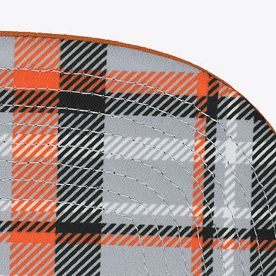 Men's Mitchell & Ness Gray/Orange Oregon State Beavers Plaid OG Snapback Hat