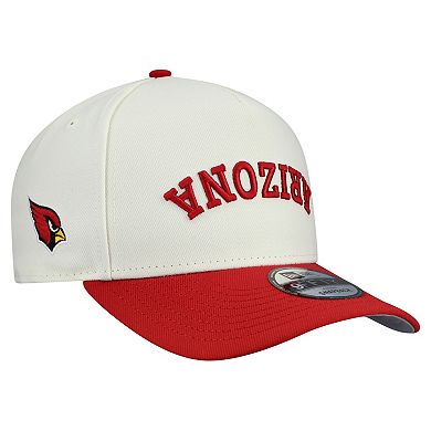 Men's New Era Cream Arizona Cardinals Upside Down 9FIFTY A-Frame Snapback Hat