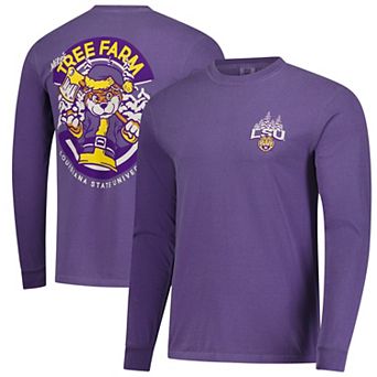 Men's Purple LSU Tigers Tree Farm Comfort Colors Long-Sleeve T-Shirt