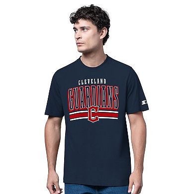 Men's Starter Heather Gray/Navy Cleveland Guardians Two-Pack Long Sleeve & Short Sleeve T-Shirt Set
