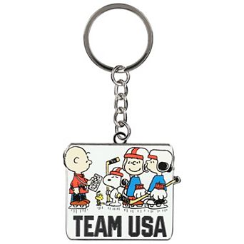 Team USA Peanuts Gang Hockey Keychain