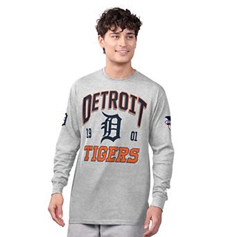 Men's Starter Heather Gray/Navy Detroit Tigers Two-Pack Long Sleeve & Short Sleeve T-Shirt Set