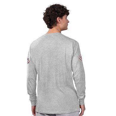 Men's Starter Heather Gray/Red Cincinnati Reds Two-Pack Long Sleeve & Short Sleeve T-Shirt Set