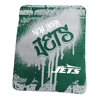 Logo Brands New York Jets 50" x 60" Classic Graffiti Fleece Throw Blanket