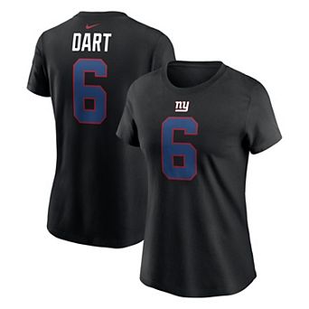 Women's Nike Jaxson Dart Black New York Giants Name & Number T-Shirt