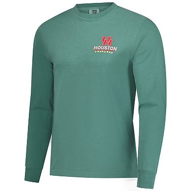 Men's Image One Light Green Houston Cougars Holiday Long Sleeve T-Shirt