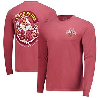 Men's Maroon Minnesota Golden Gophers Tree Farm Comfort Colors Long-Sleeve T-Shirt
