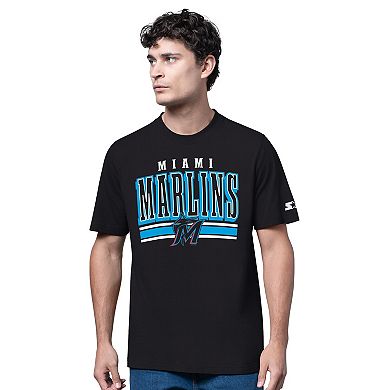 Men's Starter Heather Gray/Black Miami Marlins Two-Pack Long Sleeve & Short Sleeve T-Shirt Set