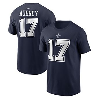 Men's Nike Brandon Aubrey Navy Dallas Cowboys Name & Number T-Shirt