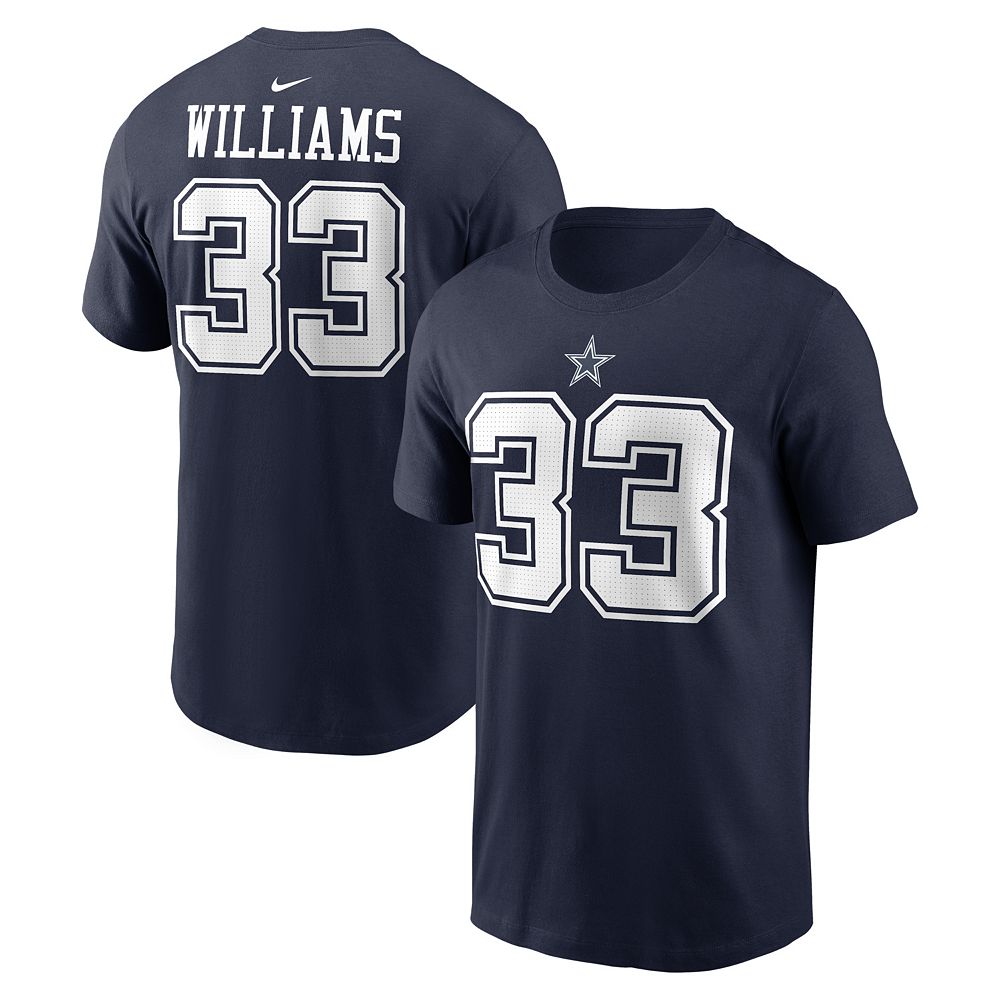 Men's Nike Javonte Williams Navy Dallas Cowboys Name & Number T-Shirt