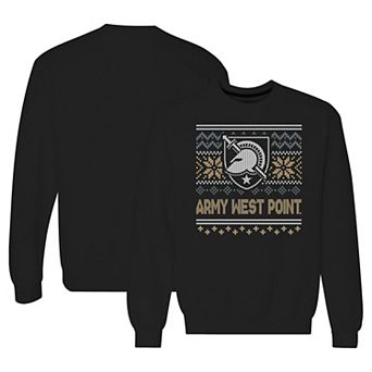 Men's Black Army Black Knights Holiday Fleece Sweatshirt