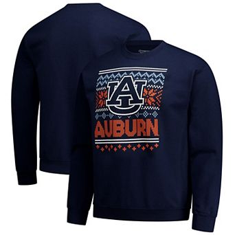Men's Navy Auburn Tigers Holiday Fleece Sweatshirt