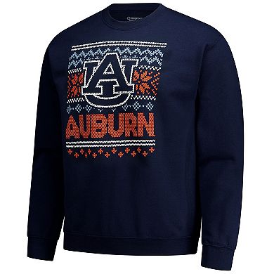 Men's Navy Auburn Tigers Holiday Fleece Sweatshirt