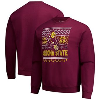Men's Maroon Arizona State Sun Devils Holiday Fleece Sweatshirt
