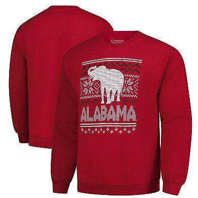 Men's Crimson Alabama Crimson Tide Holiday Fleece Sweatshirt