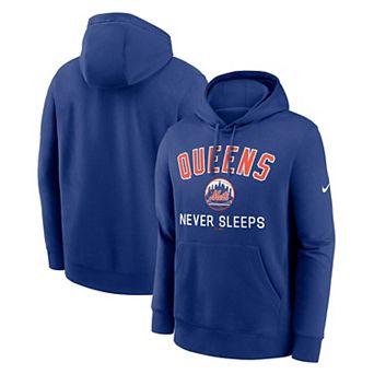 Men's Nike Royal New York Mets Queens Never Sleeps Club Fleece Hoodie