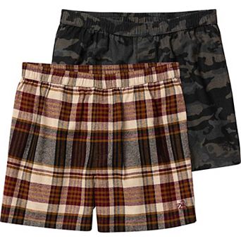 Men's Legendary Whitetails Flannel Plaid Boxer Short 2 Pack
