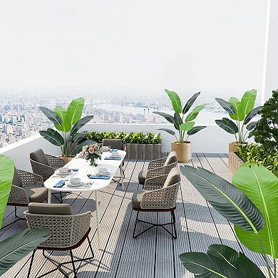 2-Pack Artificial Canna Plants, Tall with Realistic Leaves for Living Room & Hallway