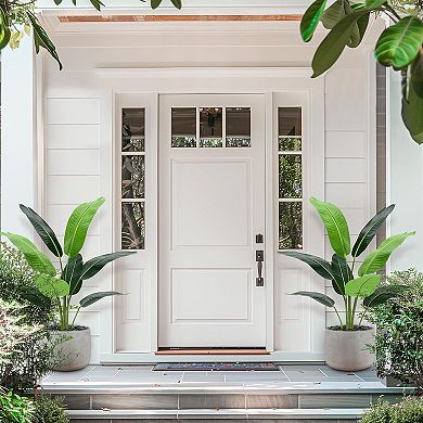 2-Pack Artificial Canna Plants, Tall with Realistic Leaves for Living Room & Hallway