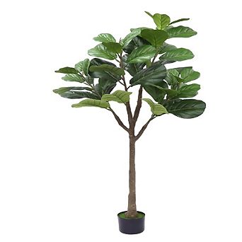 Artificial Fiddle Tree with Adjustable Branch for Indoor & Outdoor Home Decor