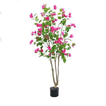 Artificial Bougainvillea Tree with Pot, Realistic Flowers for Indoor/Outdoor Decor